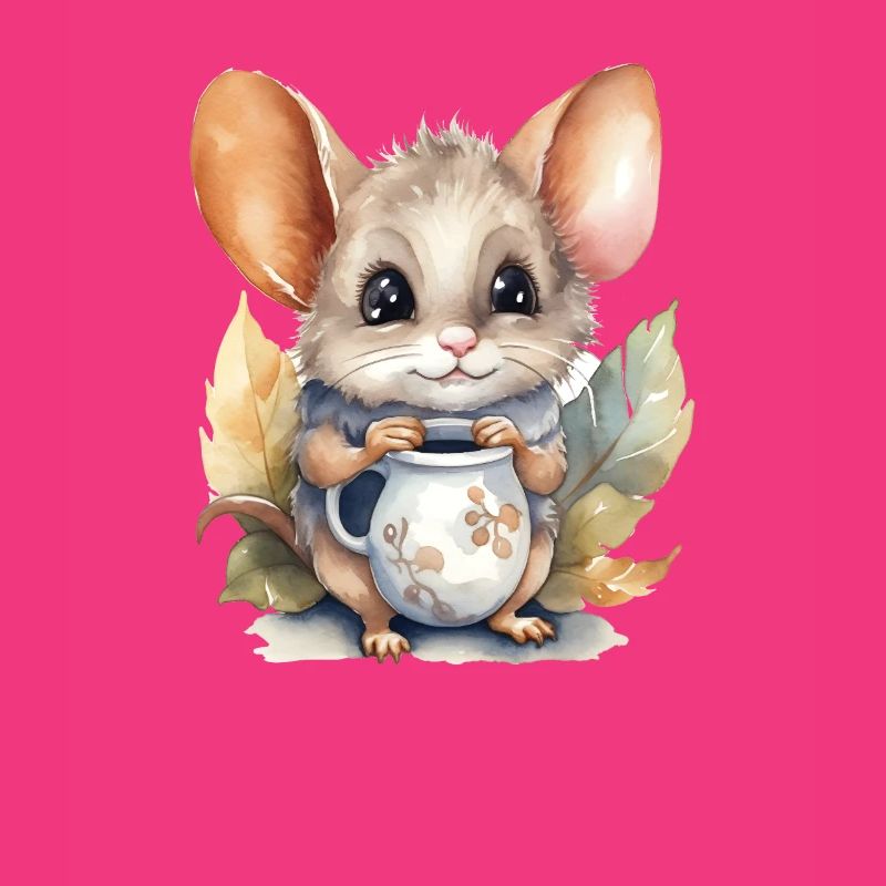 Pygmy Jerboa mit Kaffee -Aquarellstil