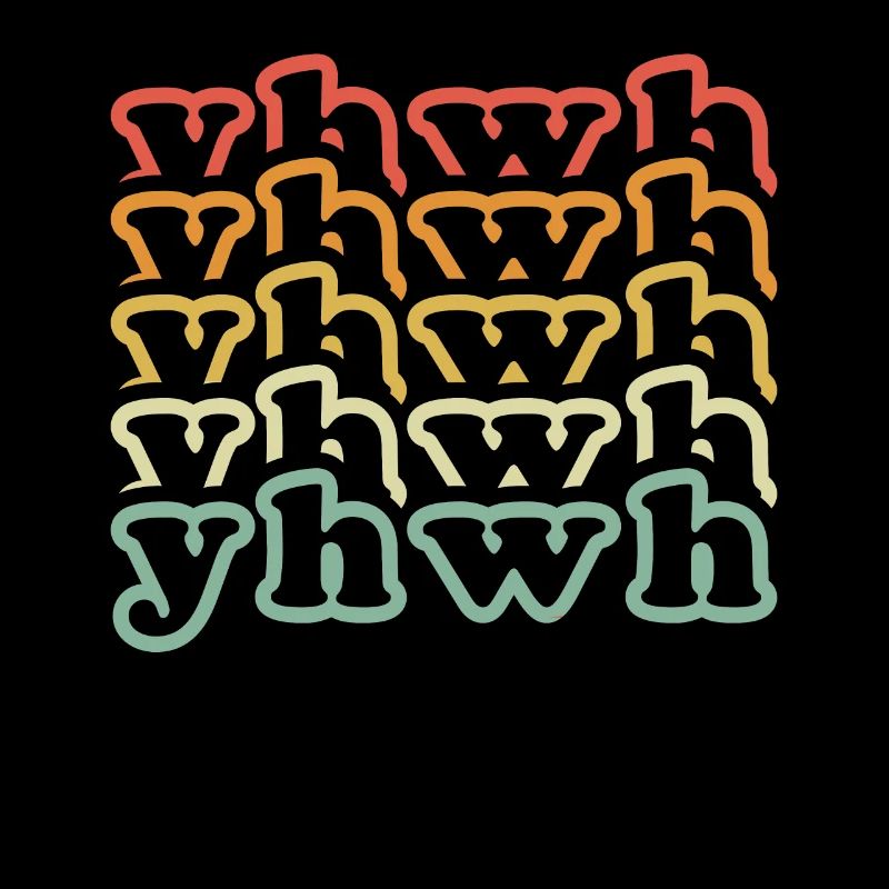 Yahweh rétro rétro foi chrétienne croyant hébreu