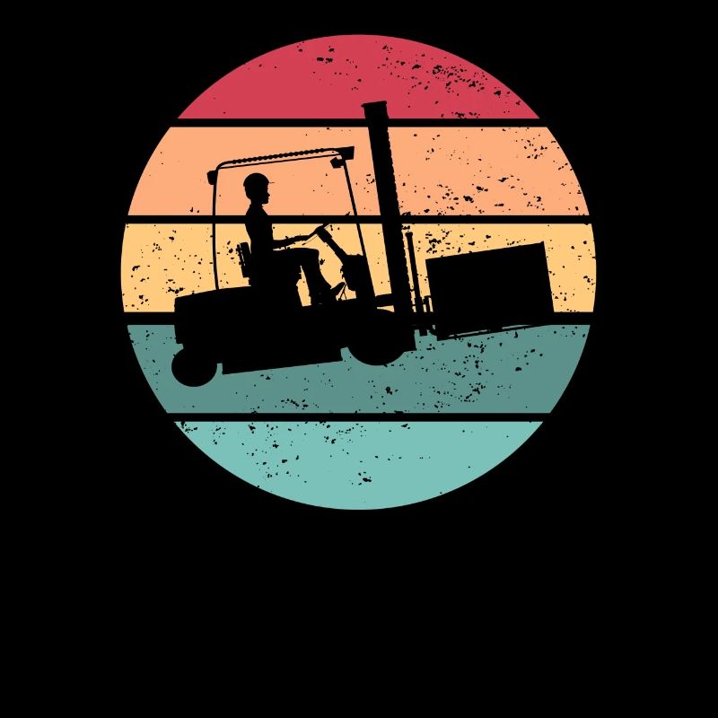 Gabelstaplerfahrer Retro Sun Gabelstaplerfahrer