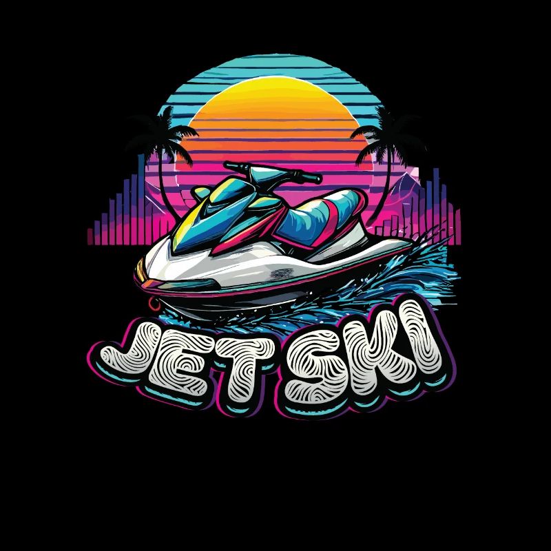 Jet Ski Adventure Retro Summer