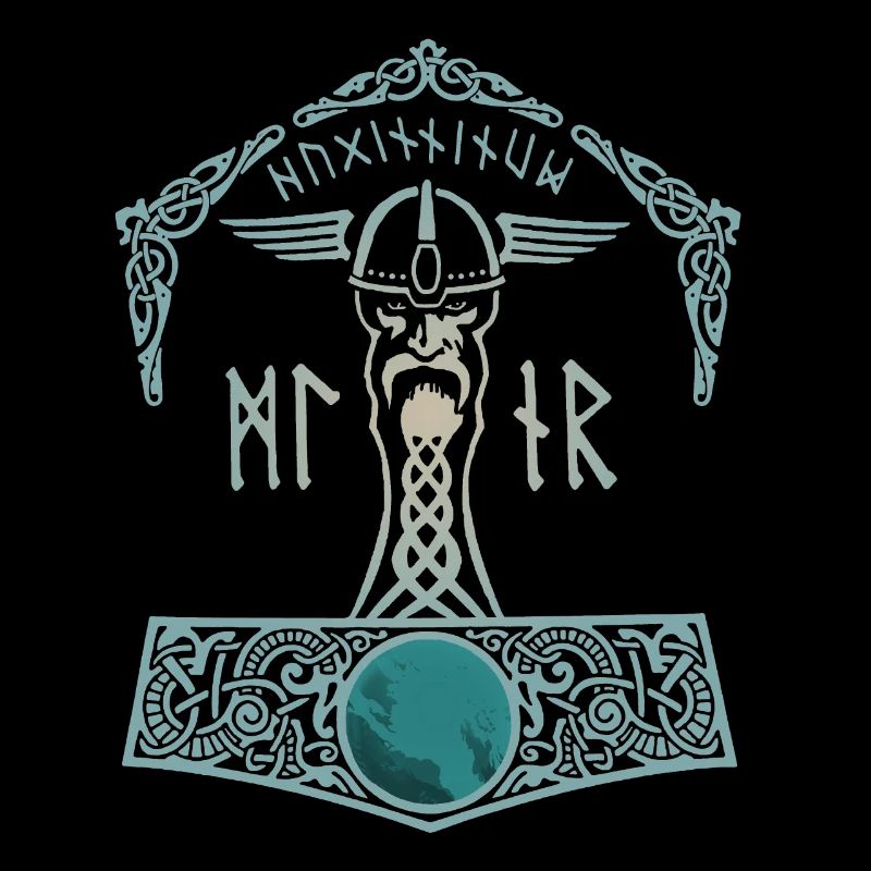 Thor Hammer Mjölnir Walhalla Viking Hommes