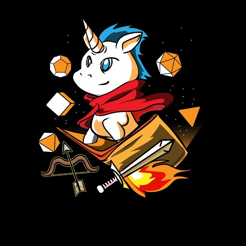 Gamer Einhorn Dungeon RPG Tabletop lustig Geschenk