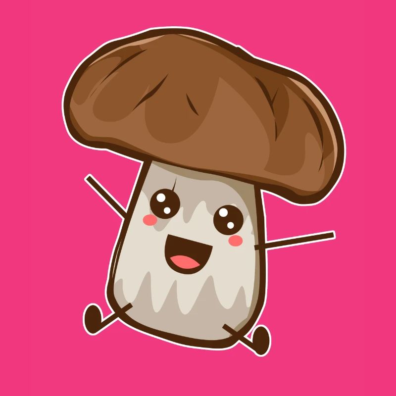 Mushroom Cartoon Comic Chibi Drawing Anime Gift