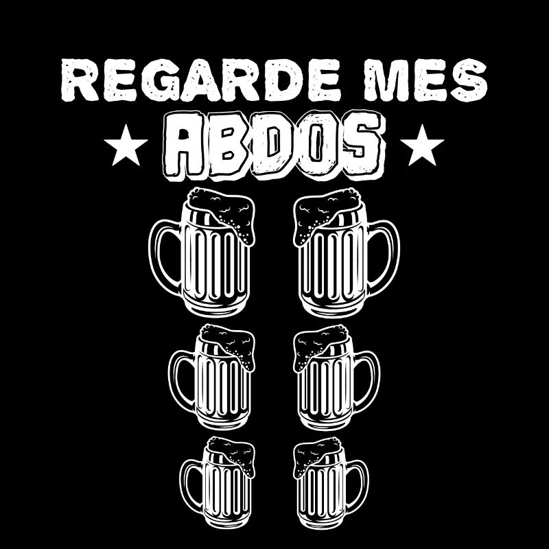 Regarde mes abdos bière cadeau alcool !