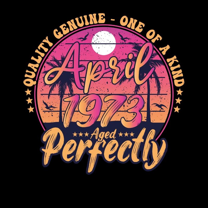 April 1973 anniversary 1973 Retro 1973 April