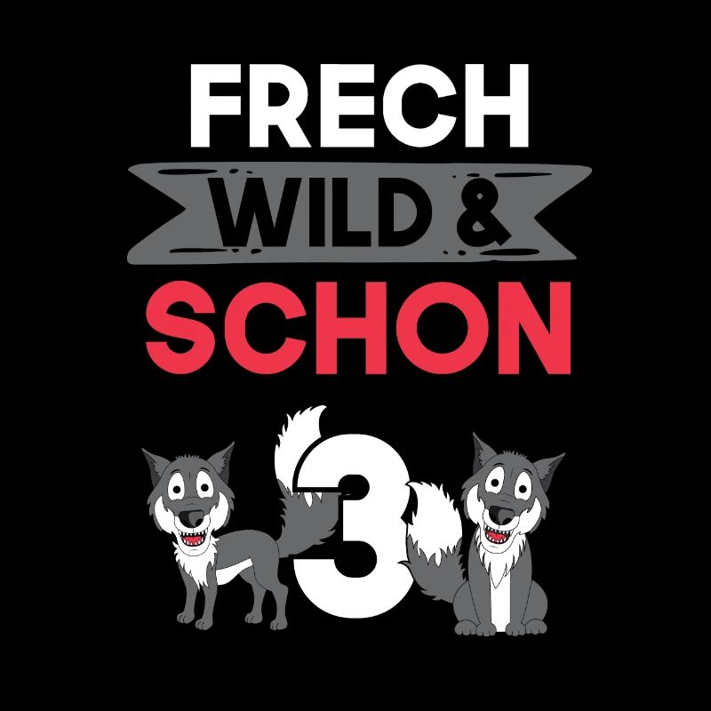 3 Jahre Geburtstag Junge Mädchen Wolf
