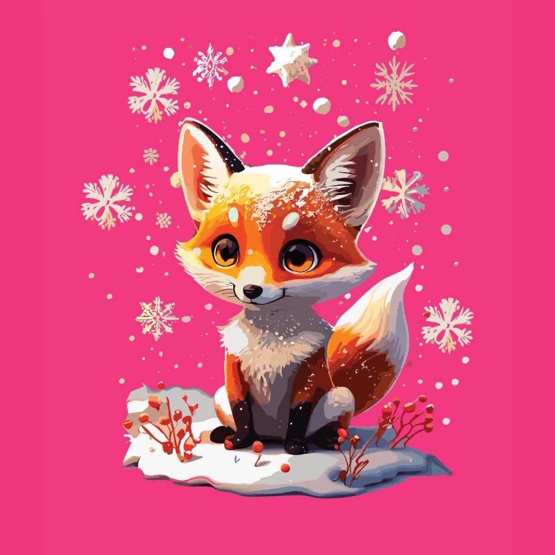 Cute Cute Fox in Winter Gift