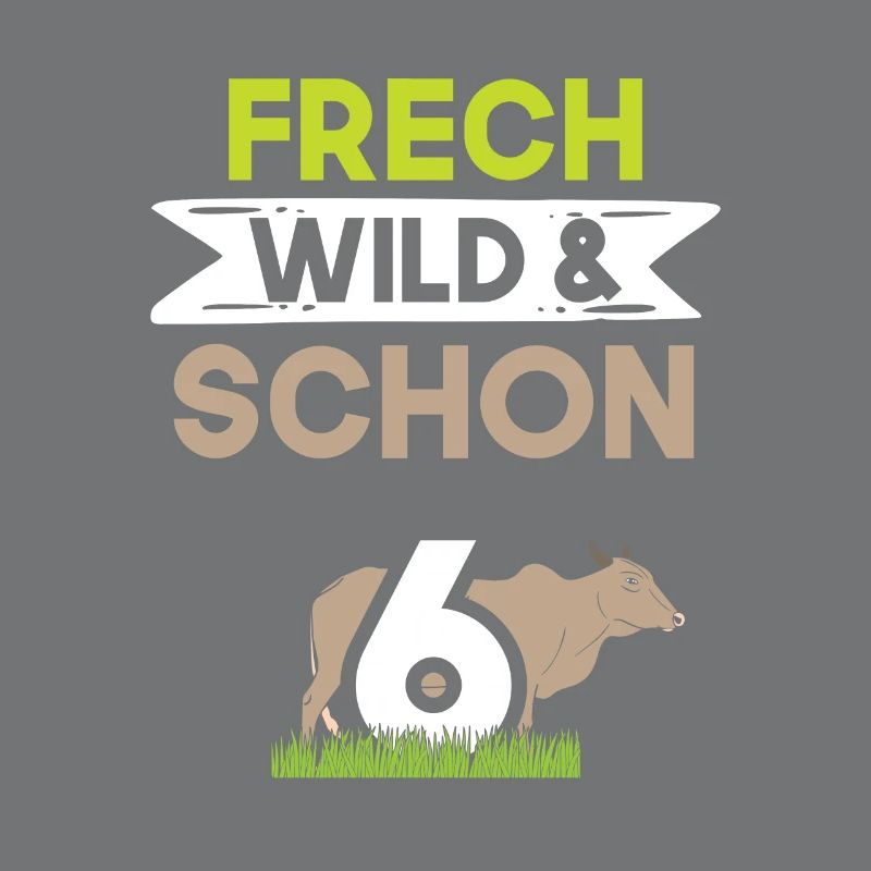 6 Jahre Geburtstag Junge Mädchen Kuh