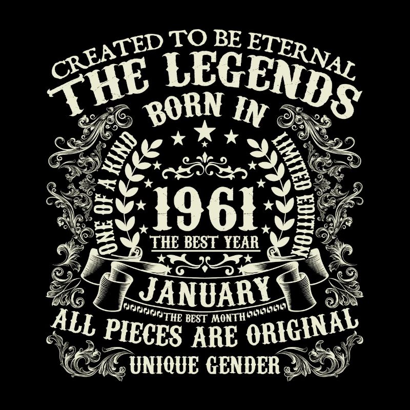 January 1961 Birthday 1961 January Year