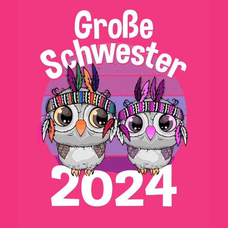 Mädchen Kinder Große Schwester 2024 Eulen Eule