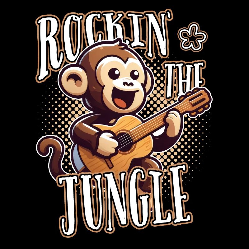 Rockin The Jungle Funny Monkey Plays Guitar