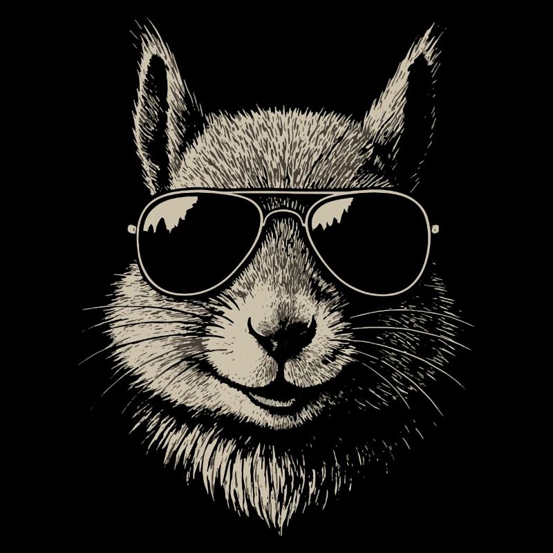 Cool Squirrel Wearing Sunglasses Illustration