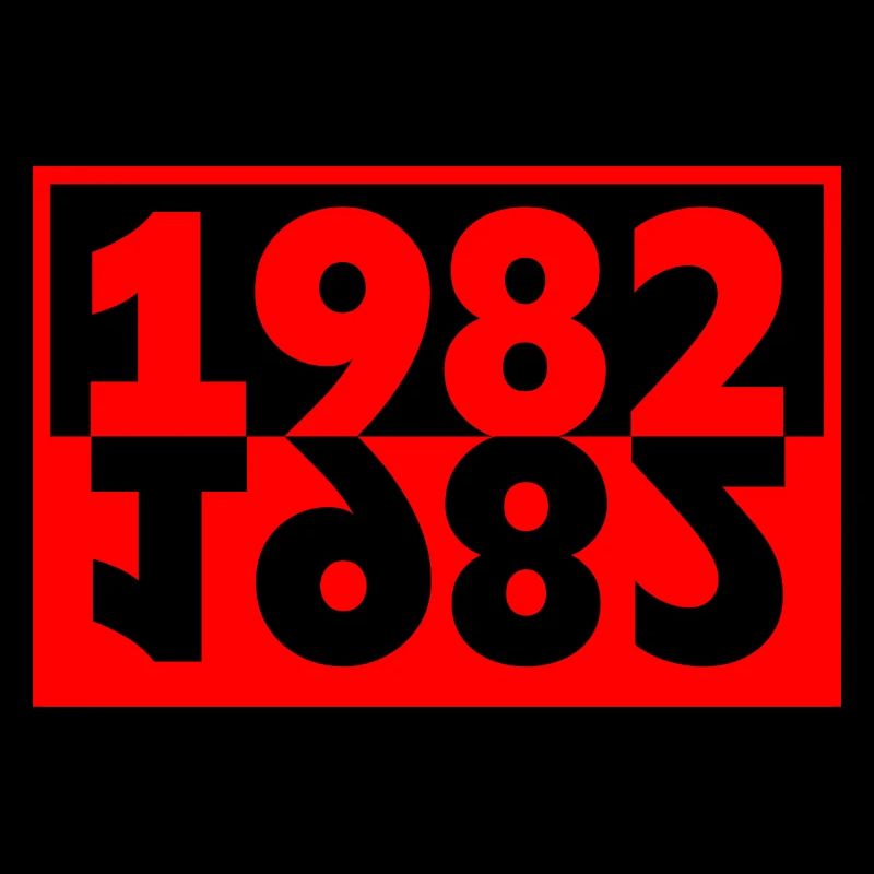 Minimalist text 1982 40 years anniversary