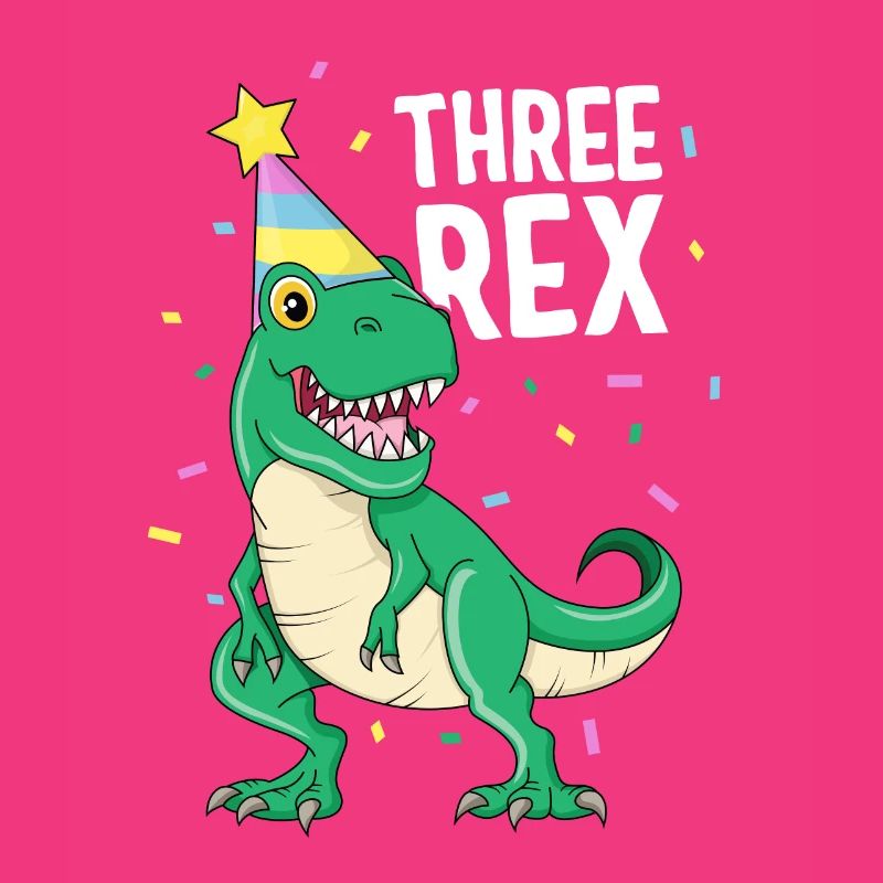 Three Rex 3rd Birthday Boy TRex Dinosaur Party