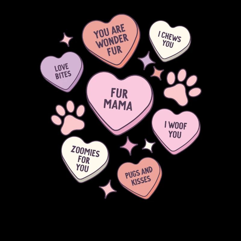 Mon chien est mon cœur de conversation de la Saint-Valentin