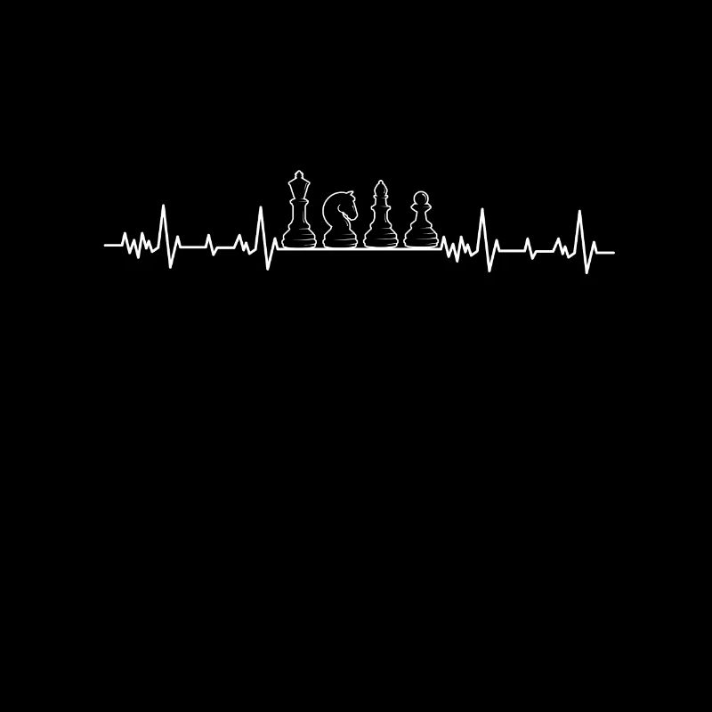 Chess Pulse Line Heartbeat Chess Player Fan