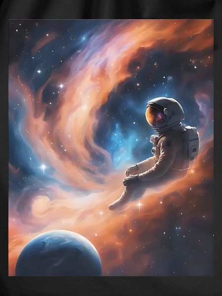 Astronaut floats in space