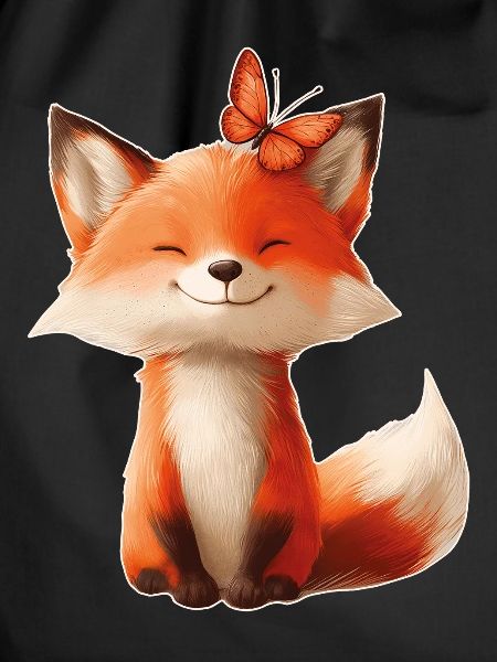 Fox with Butterfly