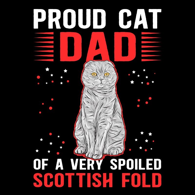 Scottish Fold-eared Cat Dad Cat Gift