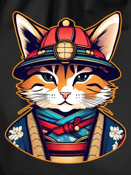 Niedliche Samurai Katze