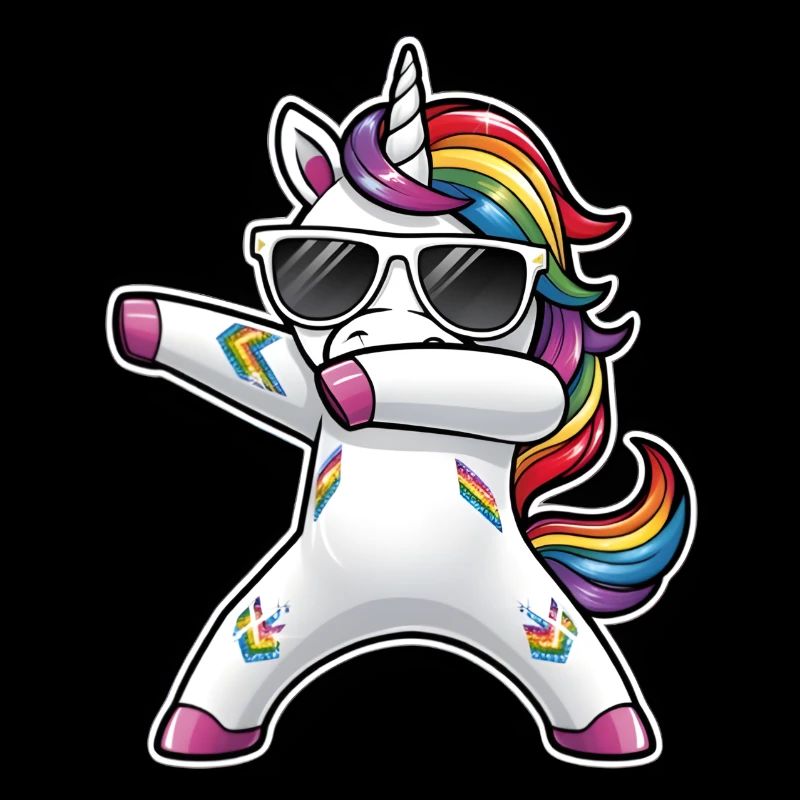Dabbing Einhorn