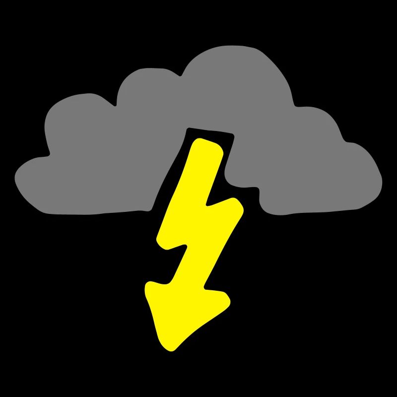 Yellow lightning cloud