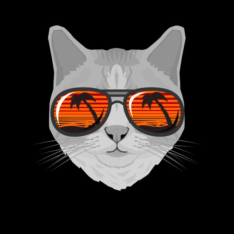 Chat avec lunettes lunettes de soleil cadeau