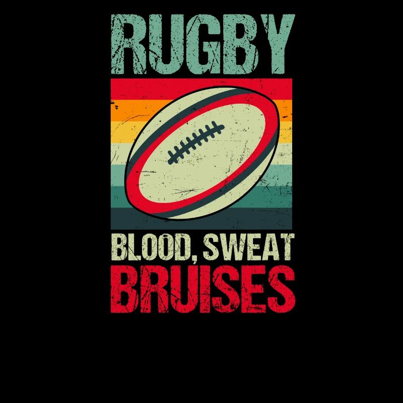 Rugby Vintage Blut Schweiß Prellungen