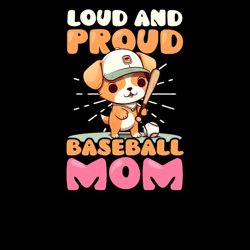 Baseball-Mutter Laute Stolze Baseball-Mutter
