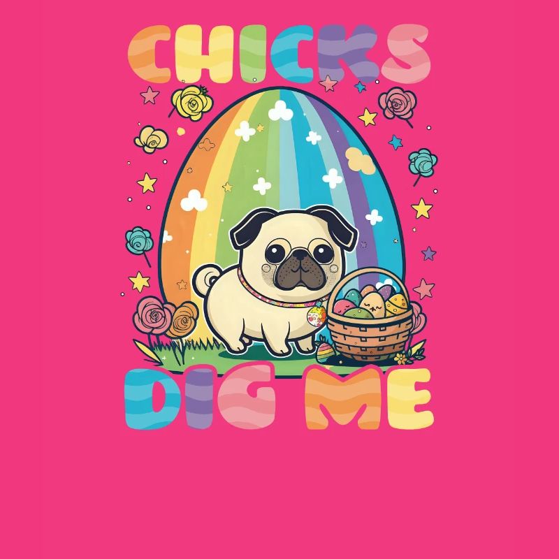 Christian Easter Chicks Dig Me Pug