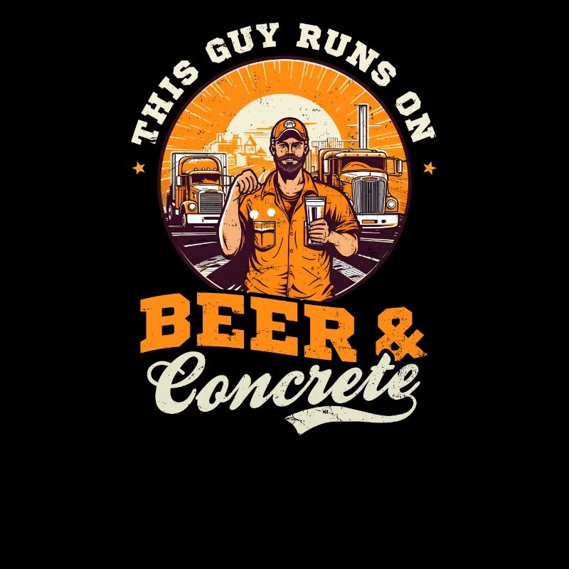 Road Worker Runs On Beer And Concrete