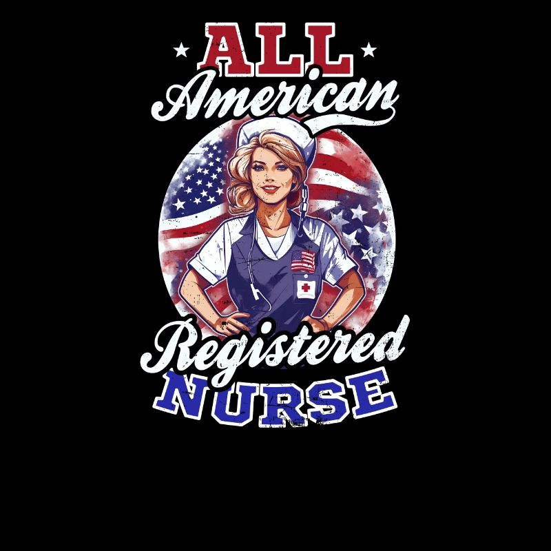 4. Juli Krankenschwester Amerikanische Krankenschwester