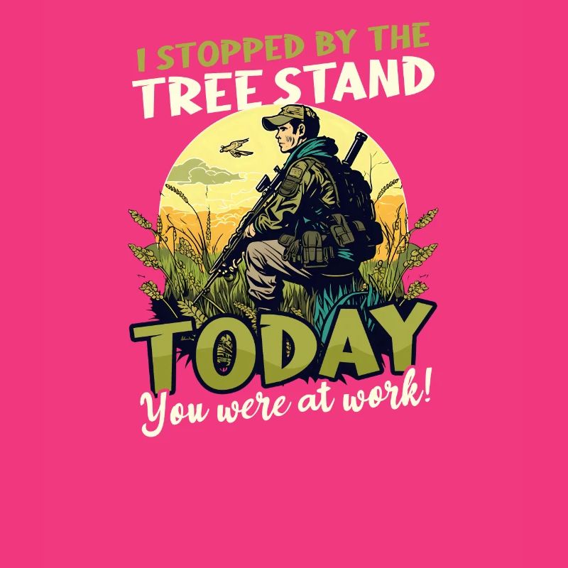 Hunter Stopped By Tree Stand