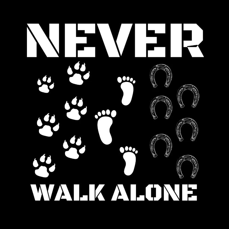 Never Walk alone chien cheval