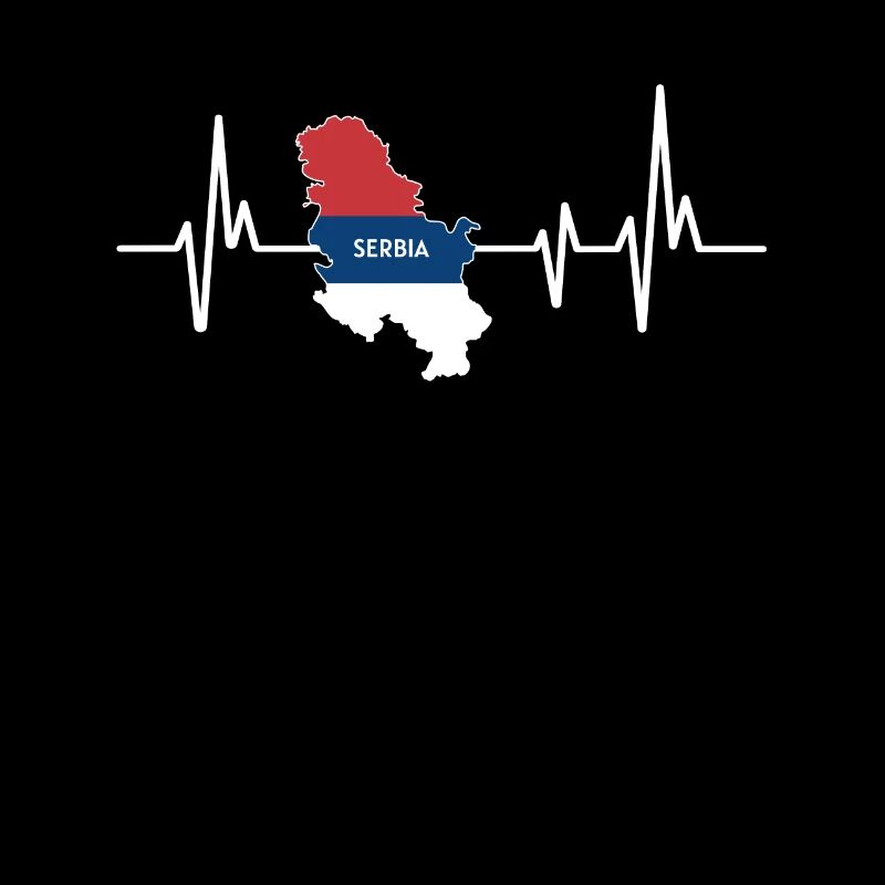 Heartbeat Design Drapeaux serbes Serbie
