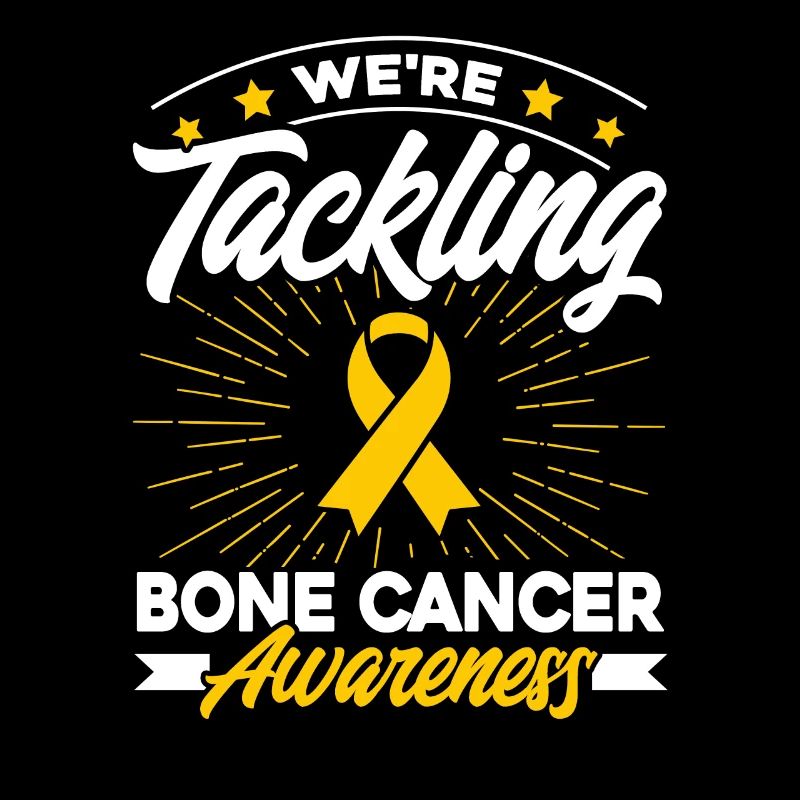 Yellow Ribbon Bone Cancer Support Bone