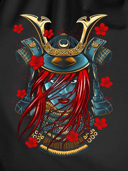 red-haired girl Samurai