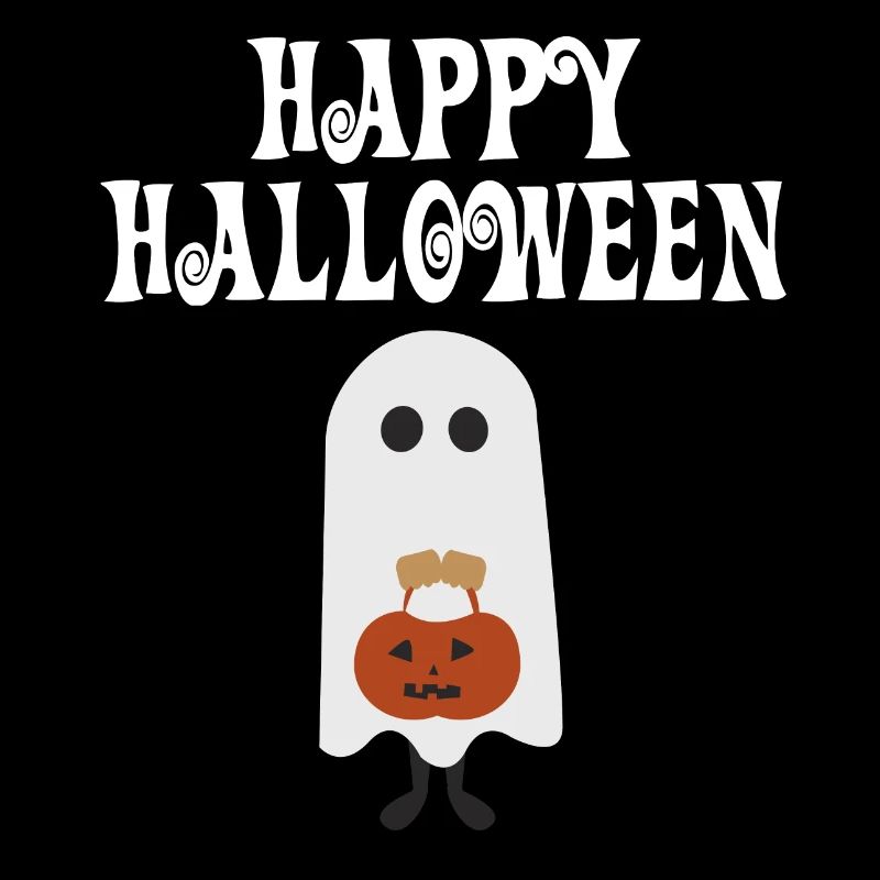 Happy halloween ghost pumpkin lantern funny scary