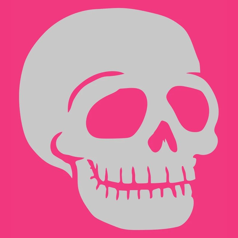 Comic skull friendly skull