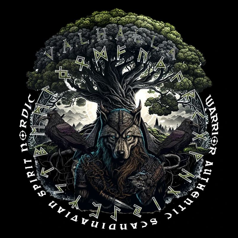 Wikinger Valhalla Wolf Odins