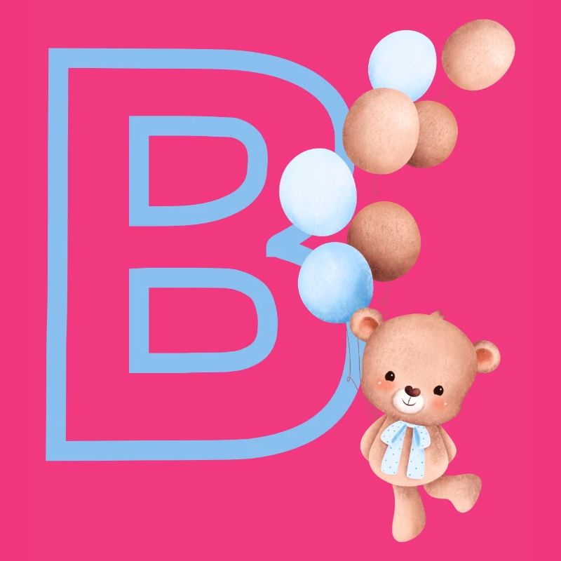 Buchstabe b blauer Bär