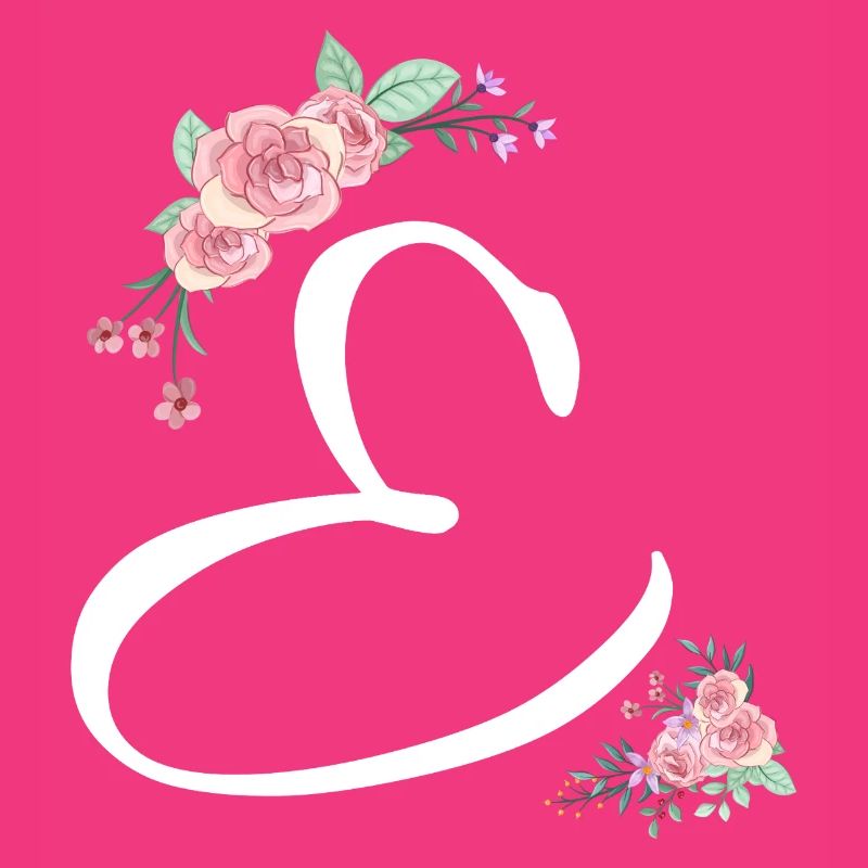 Lettre e fleurs