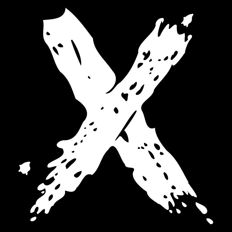 Letter X Brushstroke