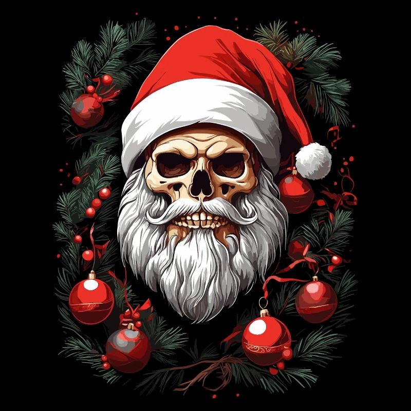 Santa's Christmas Magic Skull