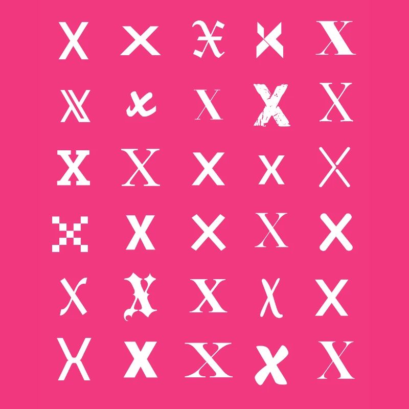 Typographie Monogramme X Pattern