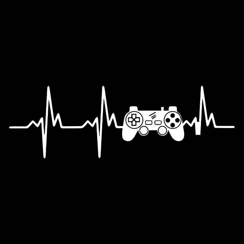 Ecg Heartbeat Video Game Player Gaming Console Pc