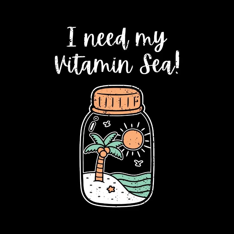 Ich brauche mein Vitamin Meer Strand In Flasche Lustig