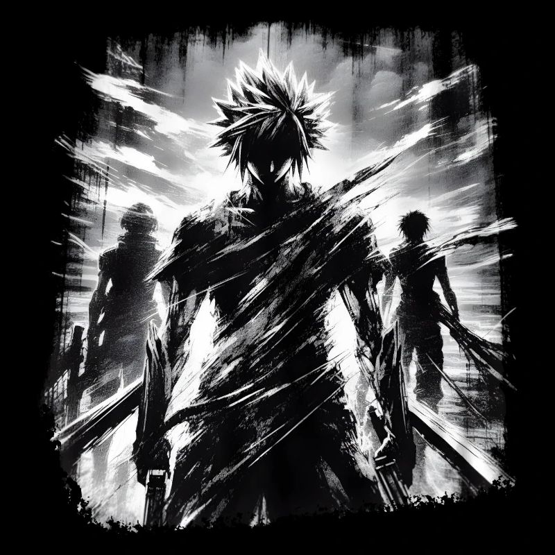 Grunge Silhouette Anime