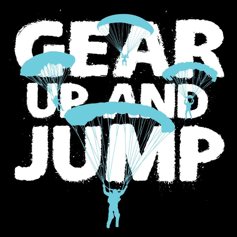 Skydiving tandem jump parachute