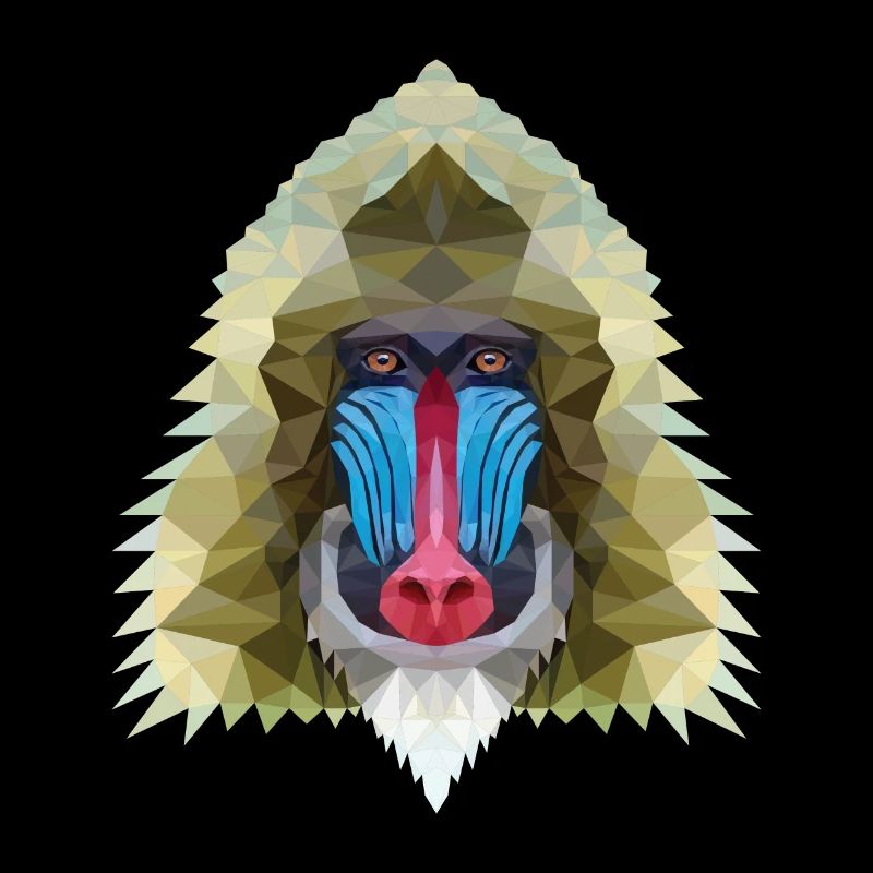 Cadeau de conception de polygone de singe
